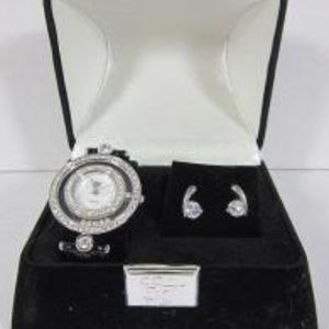 NWOT Vintage Watch & Earrings by Elizabeth Taylor